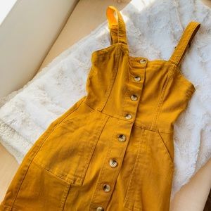 NWOT Denim overall dress